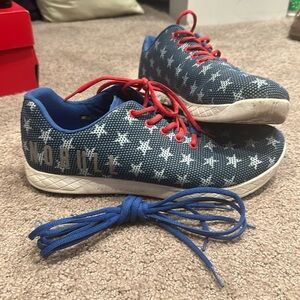 NOBULL Flag Trainer Athletic Red White and Blue Stars USA Shoes Mens 12